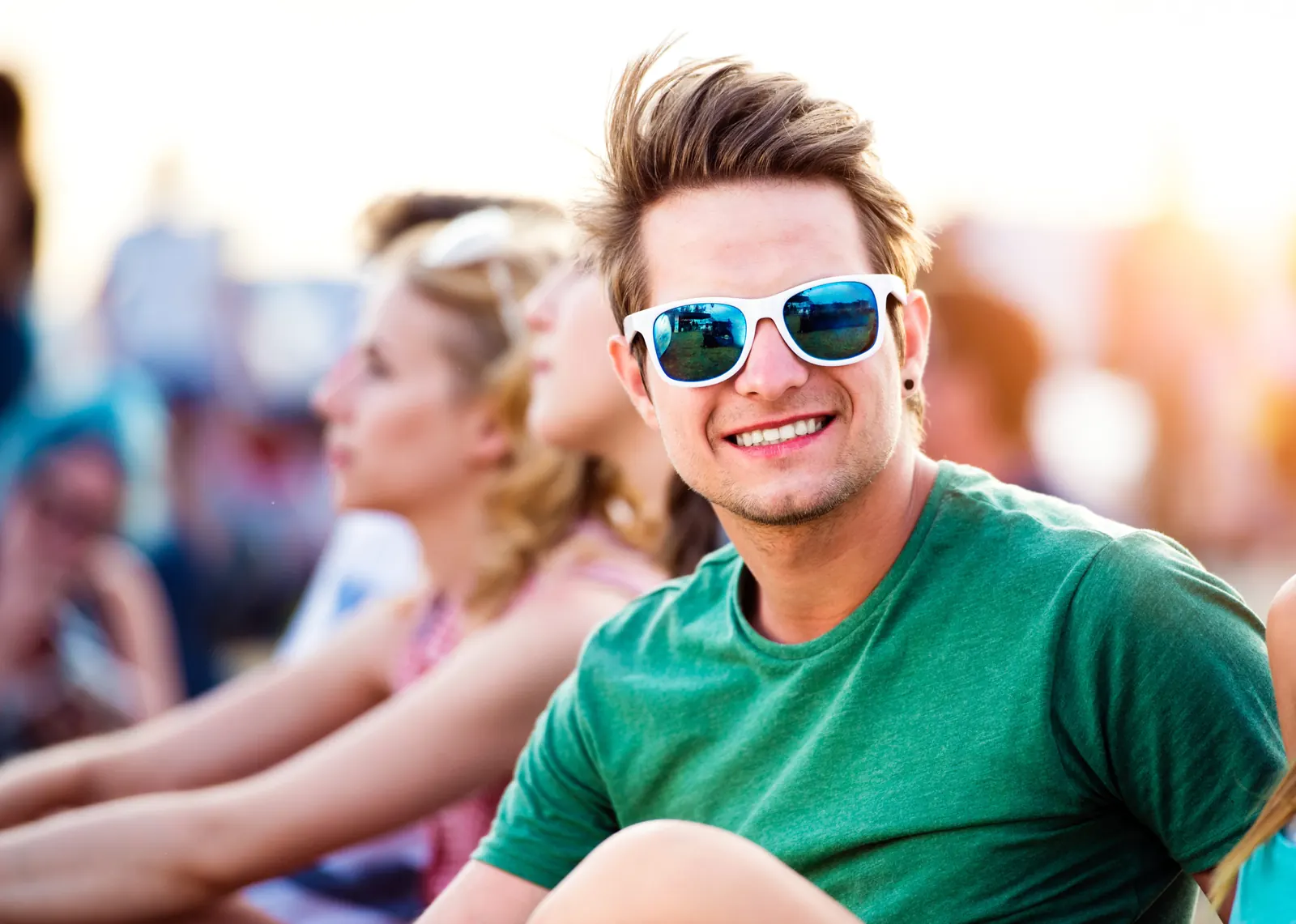 People sitting together outdoors